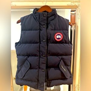 Canada Goose puffer vest in Navy blue.